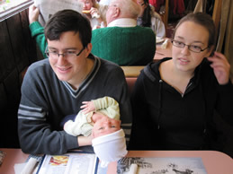 Ephraim, Kristin and Elliot Schaffli at Pete's